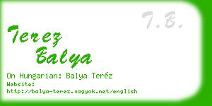 terez balya business card